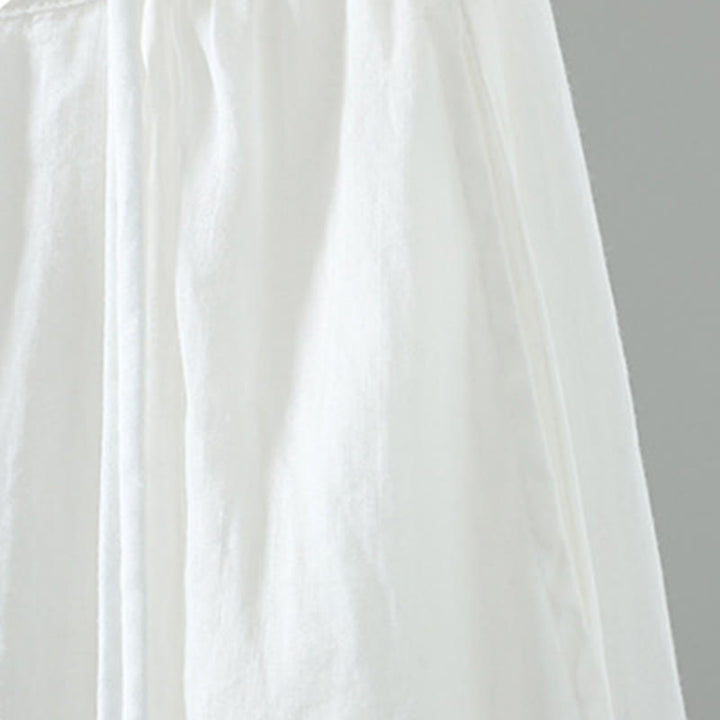 Falda de mujer con borlas y bolsillos, diseño retro de verano con Buddha Stones y colores puros - image 7