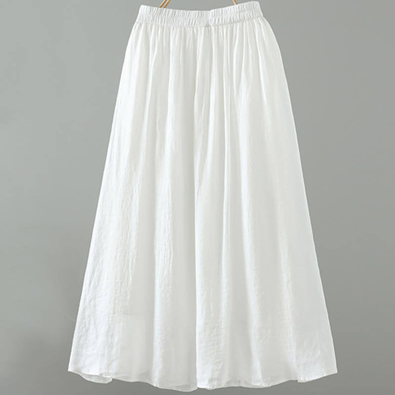 Falda de mujer con borlas y bolsillos, diseño retro de verano con Buddha Stones y colores puros - image 6