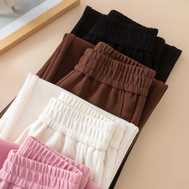 Pantalones de algodón con cintura alta, pierna ancha y bolsillos para mujer de Buddha Stones - image 20
