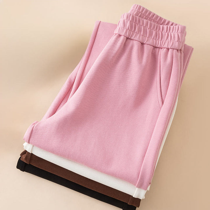 Pantalones de algodón con cintura alta, pierna ancha y bolsillos para mujer de Buddha Stones - image 17