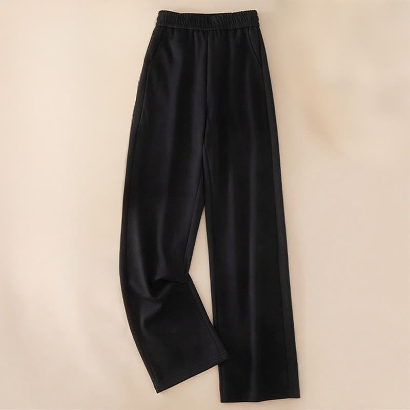 Pantalones de algodón con cintura alta, pierna ancha y bolsillos para mujer de Buddha Stones - Negro - US12, UK/AU16, EU44 (3XL) - image 11