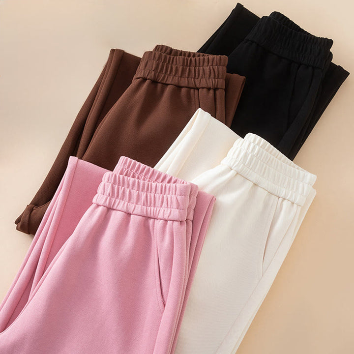 Pantalones de algodón con cintura alta, pierna ancha y bolsillos para mujer de Buddha Stones - image 18