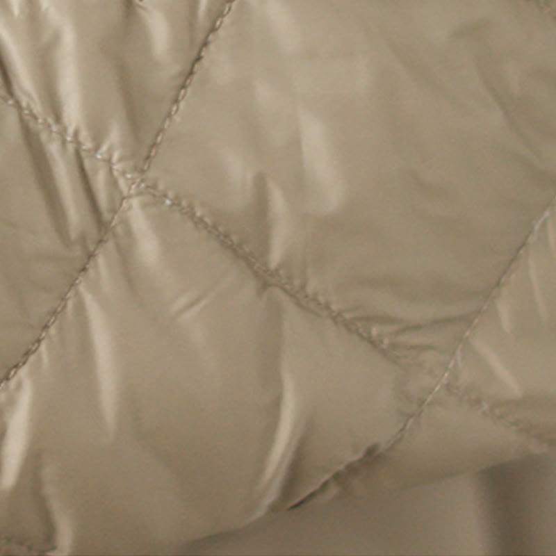 Chaqueta térmica de algodón con diseño acolchado de rombos y manga larga para mujer de Buddha Stones, otoño, con bolsillos - image 9