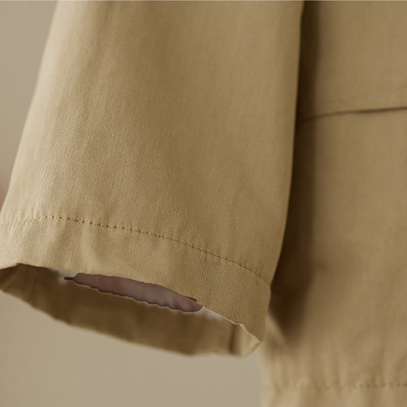 Chaqueta térmica de algodón con capucha y forro polar de manga larga para mujer Buddha Stones con bolsillos - image 3