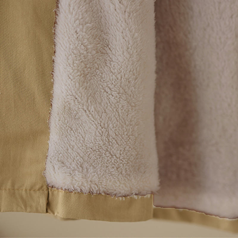 Chaqueta térmica de algodón con capucha y forro polar de manga larga para mujer Buddha Stones con bolsillos - image 11