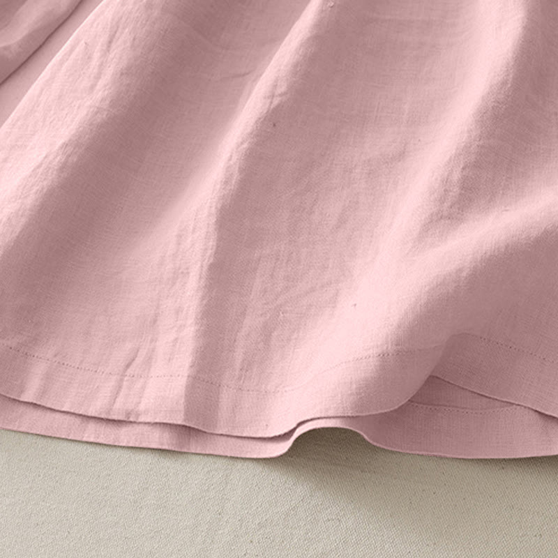 Pantalones casuales Buddha Stones de poliéster con pliegues, pierna ancha y bolsillos para mujer. - image 2