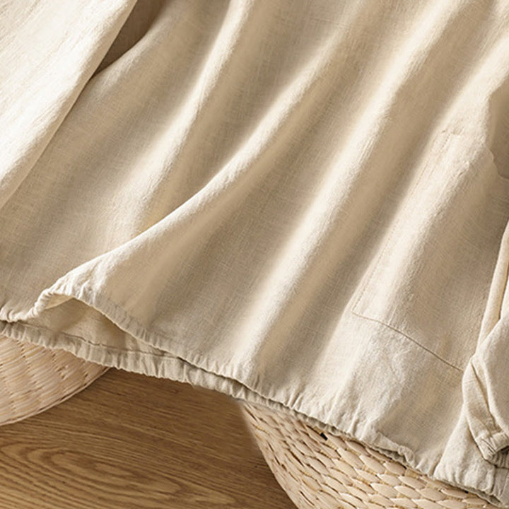 Camisa informal de algodón y poliéster de manga larga con estampado de Buddha Stones para mujer - image 7