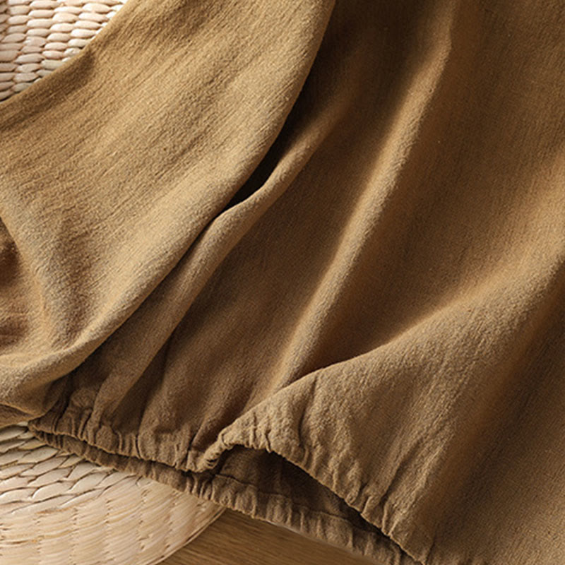 Camisa informal de algodón y poliéster de manga larga con estampado de Buddha Stones para mujer - image 20