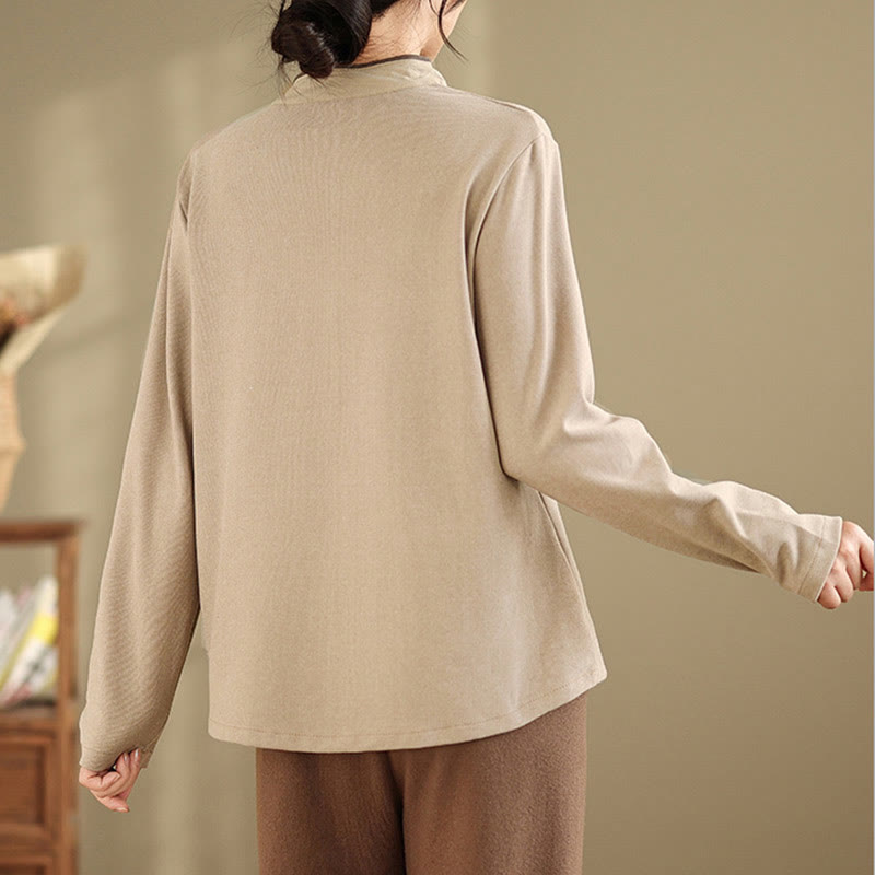 Camisa de manga larga de algodón con Buddha Stones para mujer - image 8