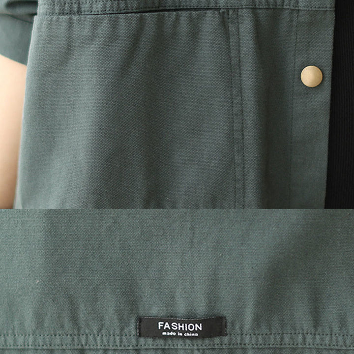 Chaqueta informal de manga larga con bolsillos para mujer, de color liso y con estampado de Buddha Stones - image 6