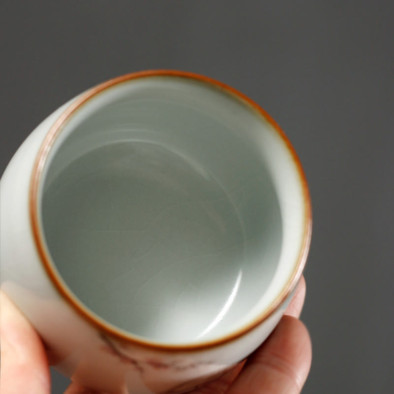 Buddha Stones Taza de té de kung fu con ramas de gato y caja de regalo - image 17