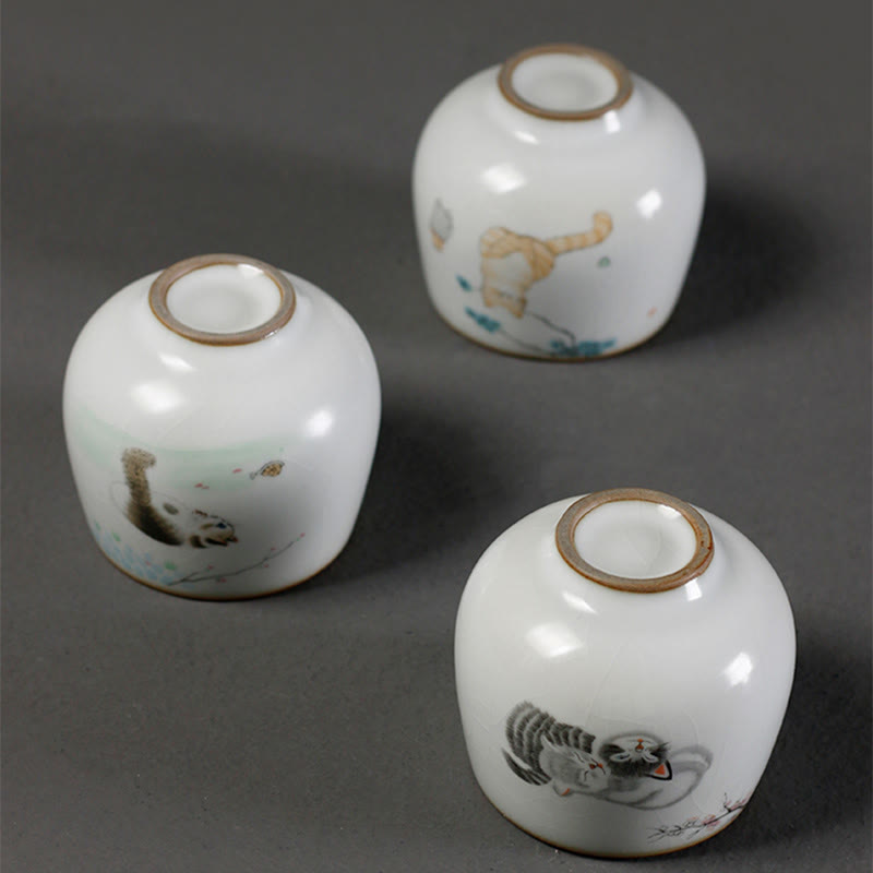 Buddha Stones Taza de té de kung fu con ramas de gato y caja de regalo - image 11