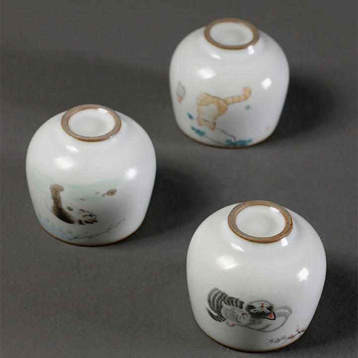 Buddha Stones Taza de té de kung fu con ramas de gato y caja de regalo - image 11