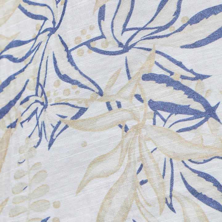 Camisa de manga larga con diseño de muescas y flores en azul y beige con Buddha Stones para mujer adulta mayor - image 8
