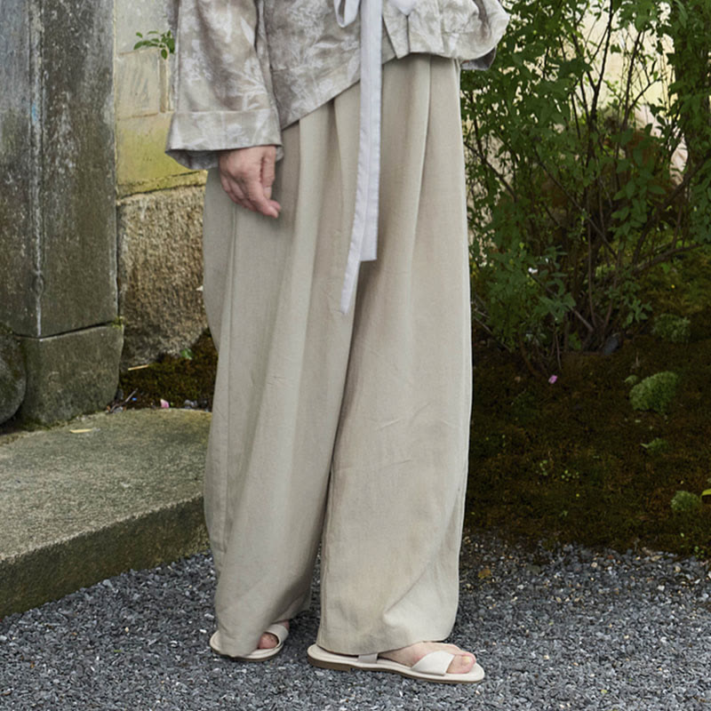 Pantalones tobilleros lisos Buddha Stones para mujer con bolsillos para adultos mayores - image 1