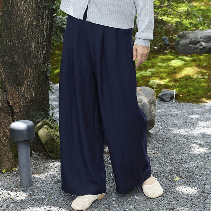 Pantalones tobilleros lisos Buddha Stones para mujer con bolsillos para adultos mayores - Azul acero - US14，UK/AU18，EU46 (2XL) - image 17