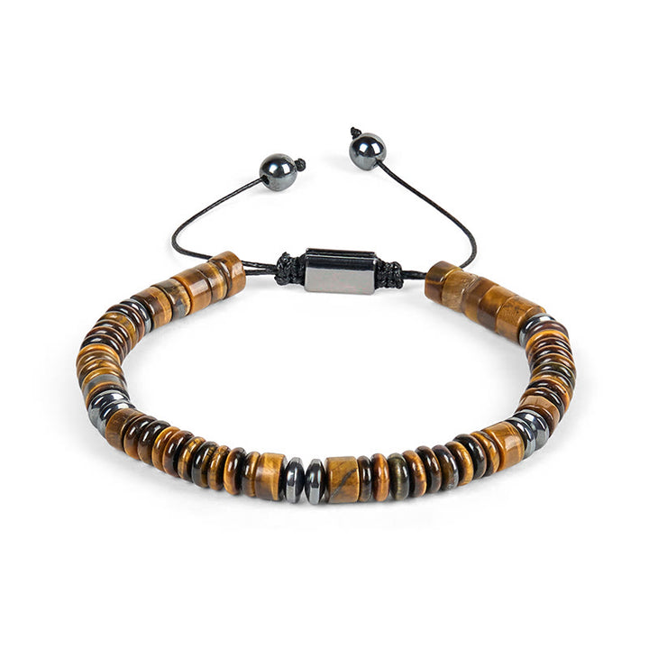 Pulsera de cuerda de fuerza con Buddha Stones, obsidiana negra pequeña, aventurina verde, jaspe gris, ojo de tigre - image 23