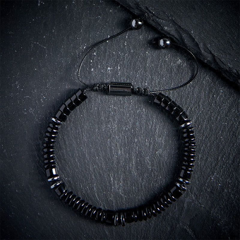 Pulsera de cuerda de fuerza con Buddha Stones, obsidiana negra pequeña, aventurina verde, jaspe gris, ojo de tigre - Obsidiana negra (circunferencia de la muñeca: 15-20 cm) - image 7