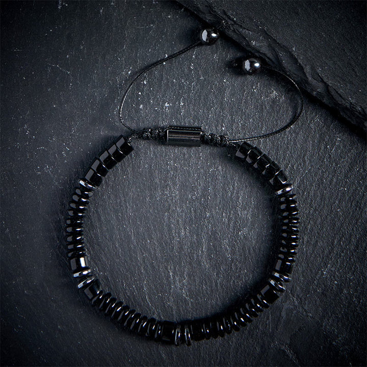 Pulsera de cuerda de fuerza con Buddha Stones, obsidiana negra pequeña, aventurina verde, jaspe gris, ojo de tigre - Obsidiana negra (circunferencia de la muñeca: 15-20 cm) - image 7