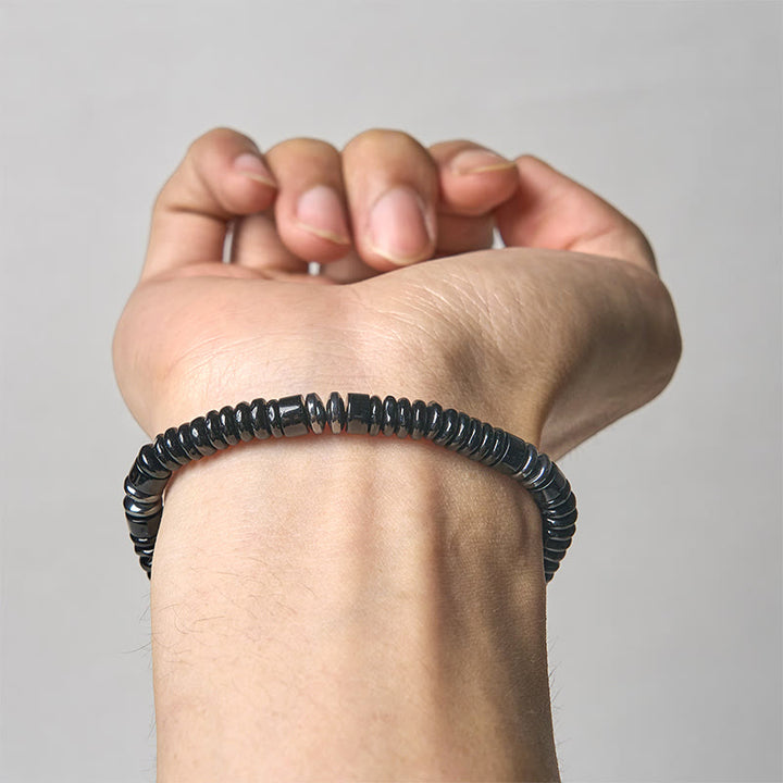 Pulsera de cuerda de fuerza con Buddha Stones, obsidiana negra pequeña, aventurina verde, jaspe gris, ojo de tigre - image 10