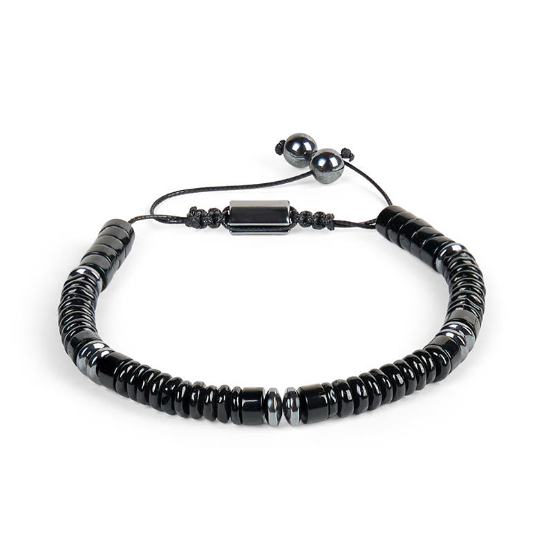 Pulsera de cuerda de fuerza con Buddha Stones, obsidiana negra pequeña, aventurina verde, jaspe gris, ojo de tigre - image 11