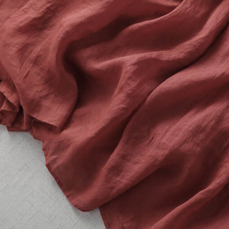 Vestido midi con bolsillos, mangas abullonadas y bordado de Buddha Stones - image 5