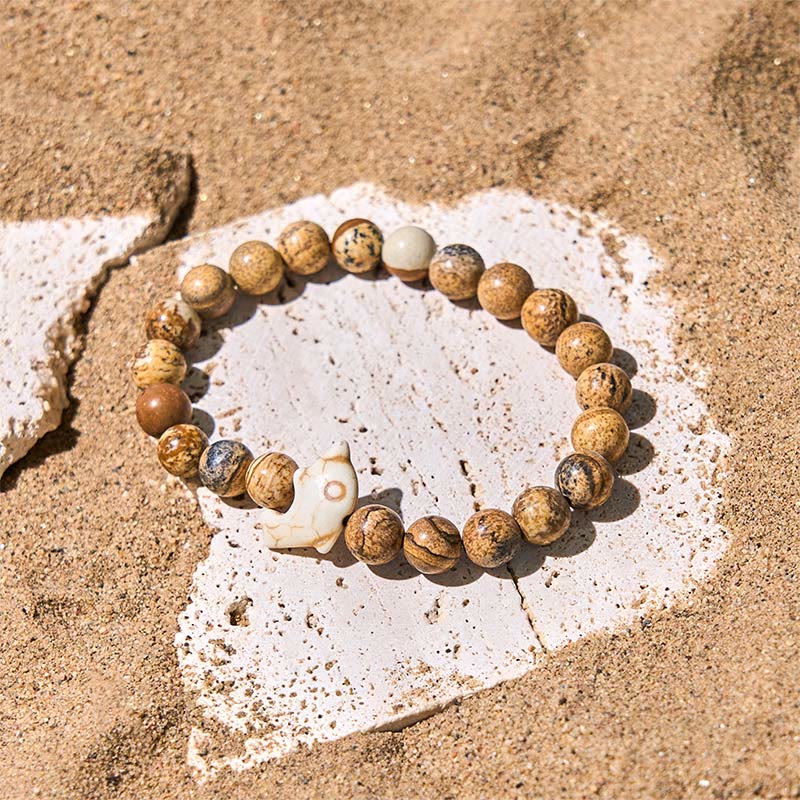 Pulsera de equilibrio espiritual con delfín y piedras naturales de Buddha Stones - image 1