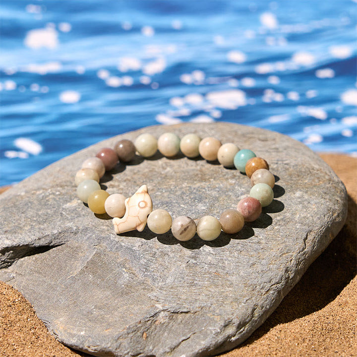 Pulsera de equilibrio espiritual con delfín y piedras naturales de Buddha Stones - image 10