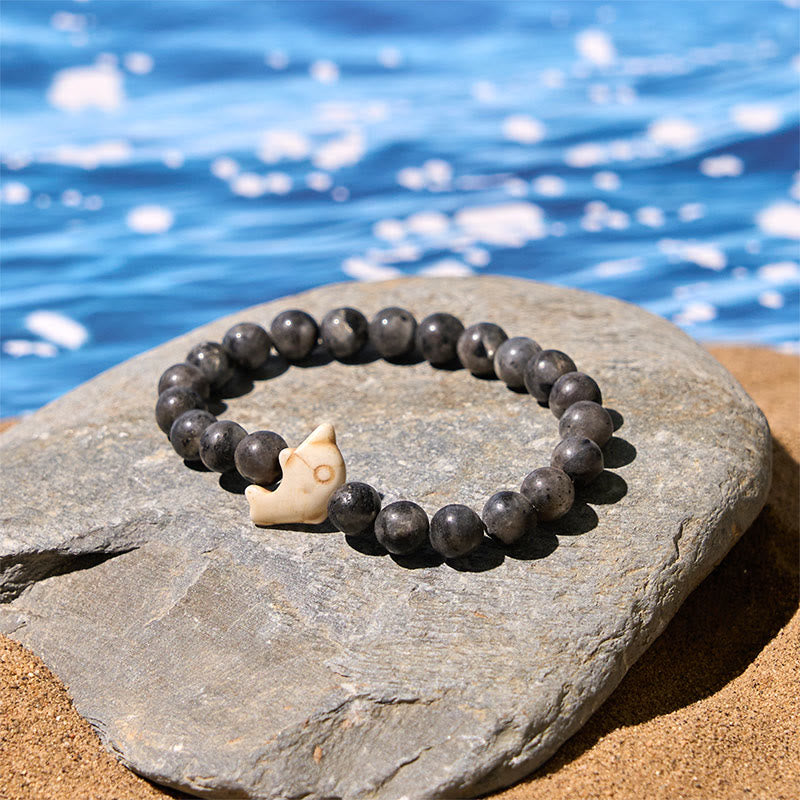 Pulsera de equilibrio espiritual con delfín y piedras naturales de Buddha Stones - image 22