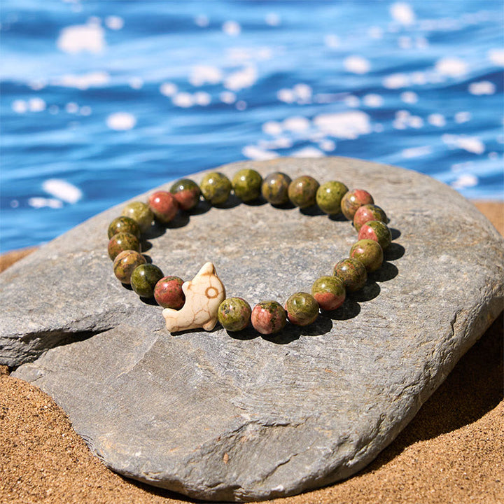 Pulsera de equilibrio espiritual con delfín y piedras naturales de Buddha Stones - image 26