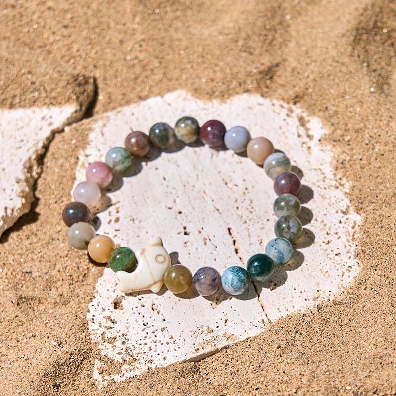 Pulsera de equilibrio espiritual con delfín y piedras naturales de Buddha Stones - image 29