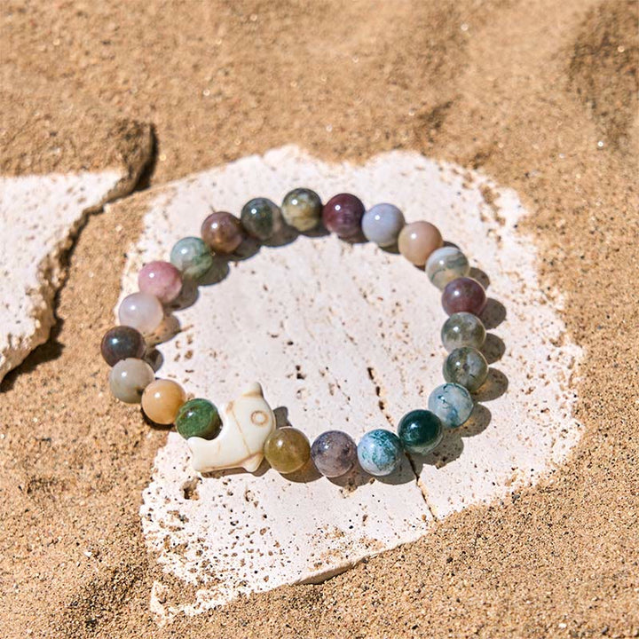 Pulsera de equilibrio espiritual con delfín y piedras naturales de Buddha Stones - image 29