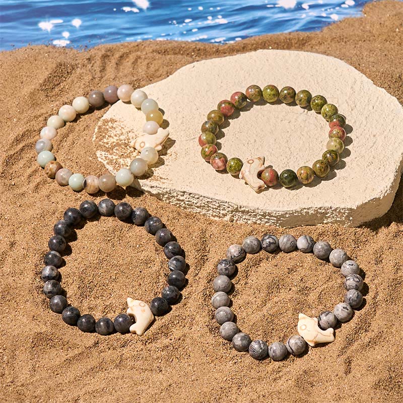 Pulsera de equilibrio espiritual con delfín y piedras naturales de Buddha Stones - image 32