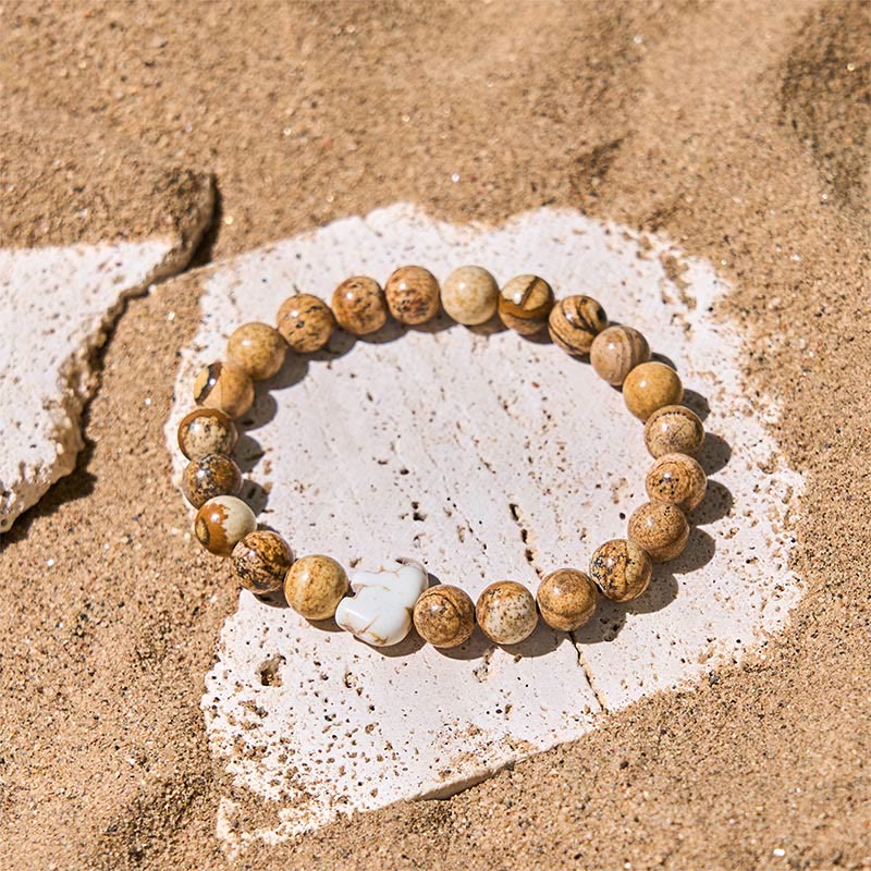 Pulsera de elefante de fuerza espiritual con Buddha Stones y varias piedras naturales - image 6