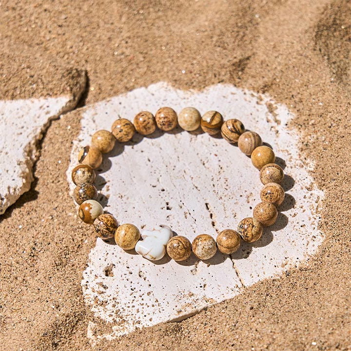 Pulsera de elefante de fuerza espiritual con Buddha Stones y varias piedras naturales - image 6