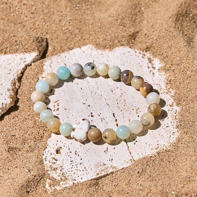Pulsera de elefante de fuerza espiritual con Buddha Stones y varias piedras naturales - image 14