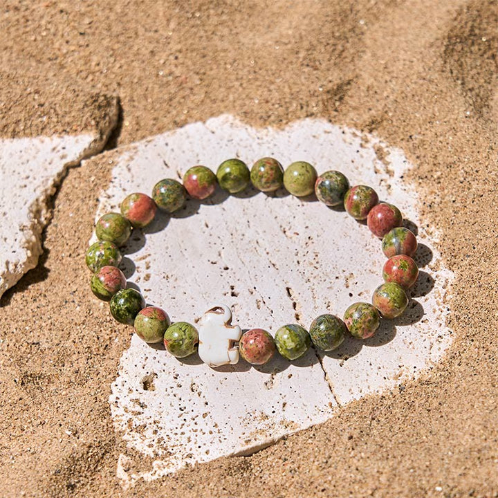 Pulsera de elefante de fuerza espiritual con Buddha Stones y varias piedras naturales - image 26