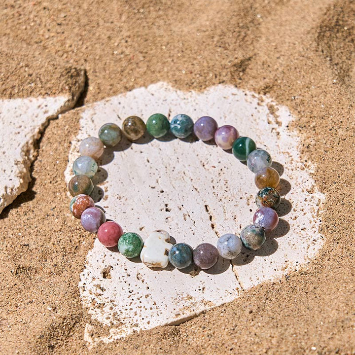 Pulsera de elefante de fuerza espiritual con Buddha Stones y varias piedras naturales - image 30