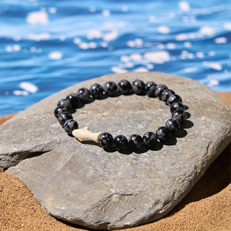 Pulsera de la sabiduría del tiburón con piedra de ágata natural de Buddha Stones - image 2
