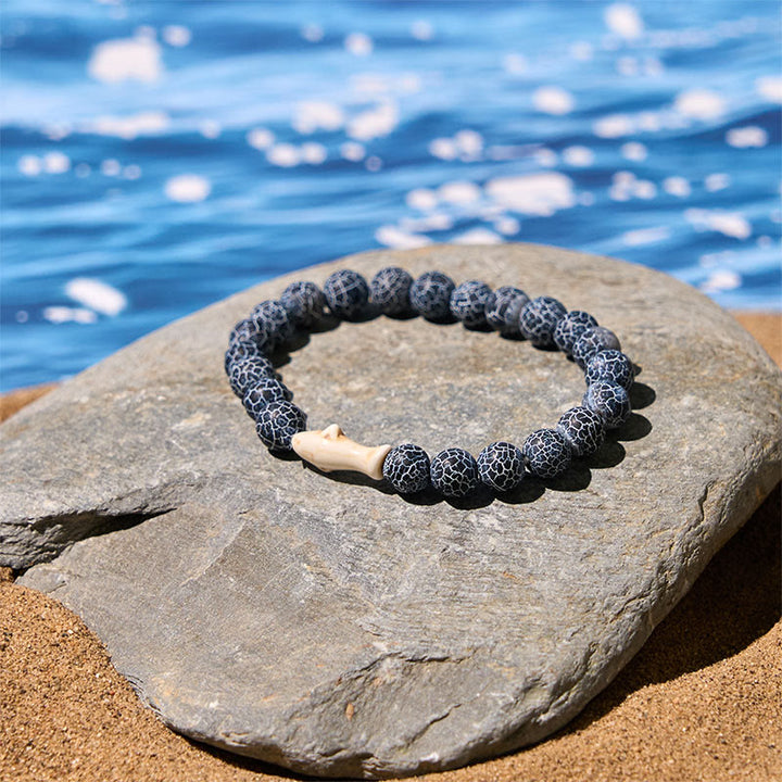Pulsera de la sabiduría del tiburón con piedra de ágata natural de Buddha Stones - image 9