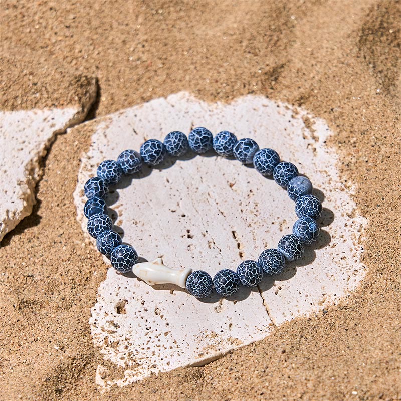 Pulsera de la sabiduría del tiburón con piedra de ágata natural de Buddha Stones - image 8