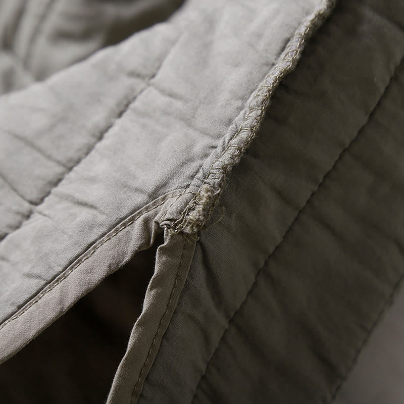 Chaqueta con capucha de algodón de manga larga para mujer, con diseño de Buddha Stones y acolchado de cordón, y bolsillo - image 11