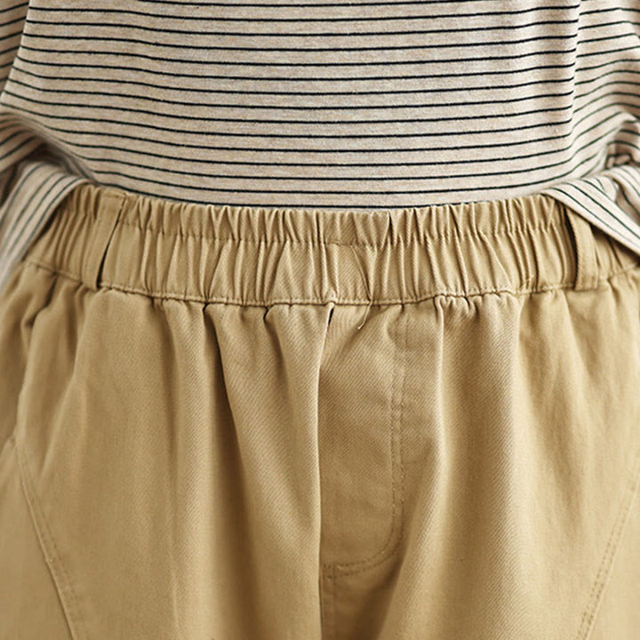 Pantalones harén de poliéster con cintura elástica para mujer, informales, con bolsillos y estampados de Buddha Stones - image 8