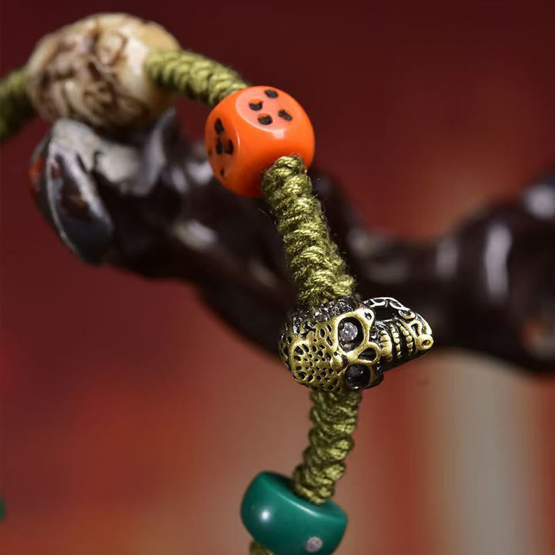 Pulsera de cuerda hecha a mano con dados y diseño de dragón tibetano de Buddha Stones - image 5