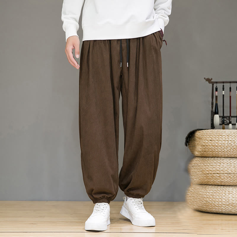 Pantalones tobilleros con forro polar y bolsillos Buddha Stones Commute Plain para hombre - Marrón silla de montar - US/UK/AU46, EU56 (5XL) - image 16