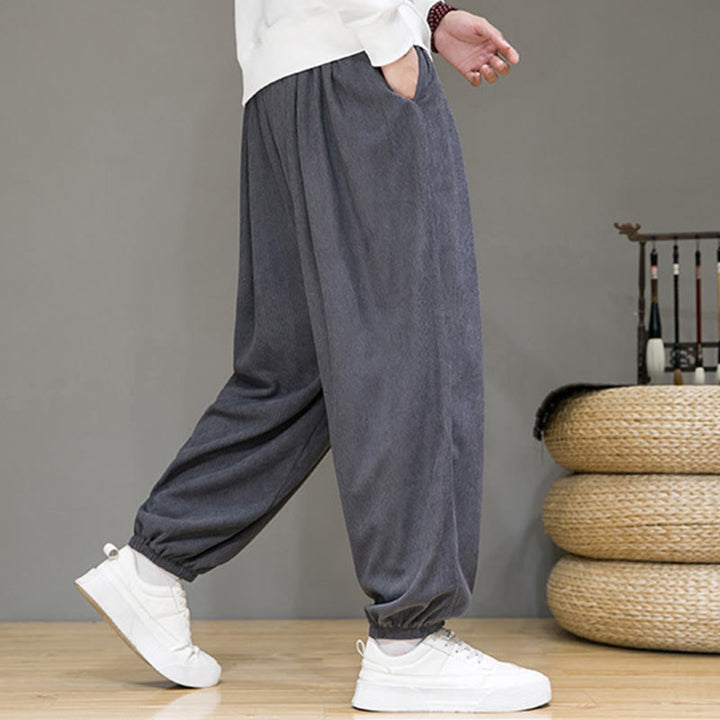 Pantalones tobilleros con forro polar y bolsillos Buddha Stones Commute Plain para hombre - image 6