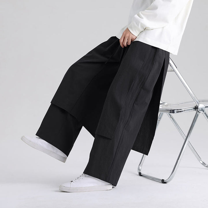 Pantalones de algodón para hombre con diseño de patchwork y Buddha Stones y bolsillos - image 16
