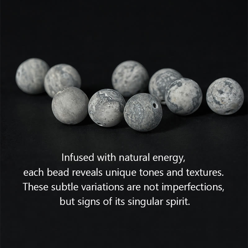 Buddha Stones con jaspe gris natural y sodalita, Om Mani Padme Hum, con cara de Buda curativa - image 5