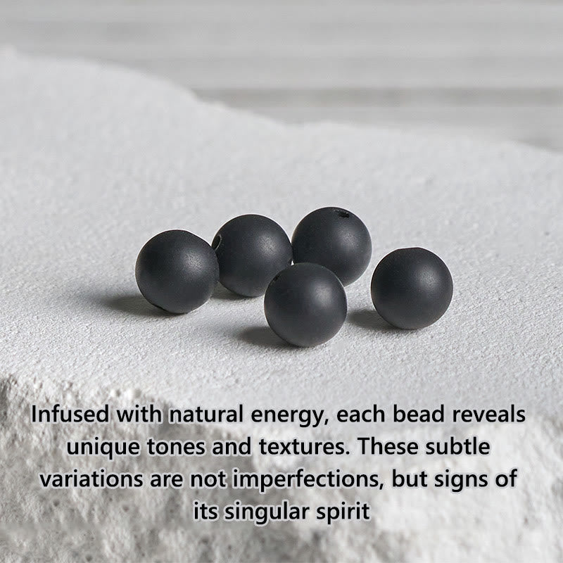 Pulsera de la fortuna con jaspe y ónix negro esmerilado natural de Buddha Stones - image 6