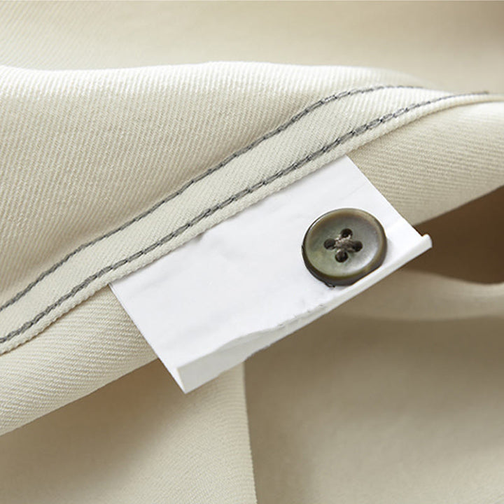 Camisa lisa de manga larga con botones y bolsillos de Buddha Stones Commute para hombre - image 12